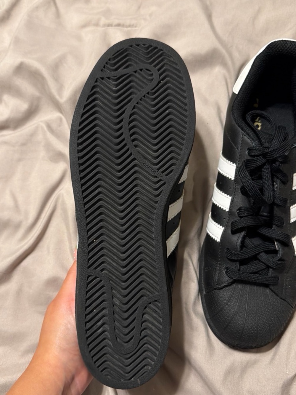 adidas Black & White Women’s Classic Sneakers - Picture 3 of 4